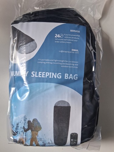 Mummy sleeping bag black new - sleeping, black,