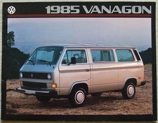 VOLKSWAGEN VANAGON & VANAGON CAMPER USA Sales Brochure 1985 #W64-225-6011