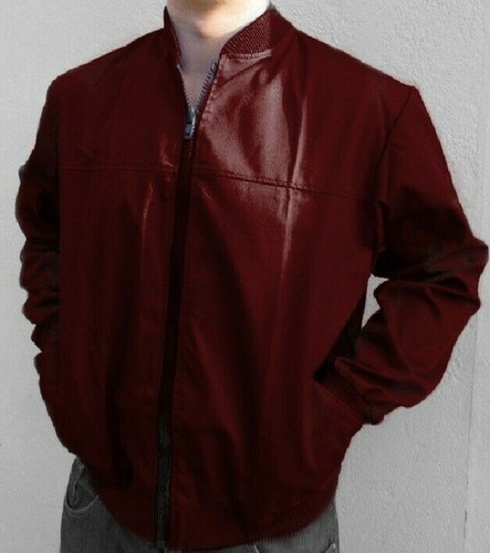 Burgundy bomber jacket - burgundy, zip