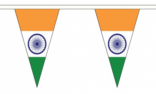 India flag bunting triangular - bunting,