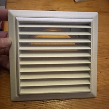 White Air Vent Grille 150mm x 150mm 6'' x 6 inch Louvre Flat Ventilation Cover