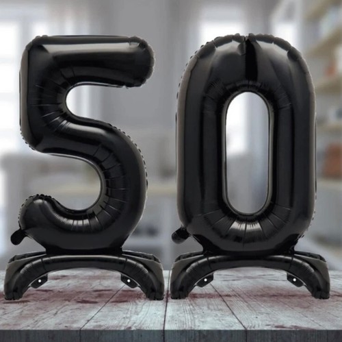 50th birthday black silver