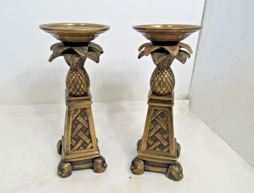 Brass pineapple palm tree - palm,