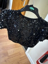 Black Sequin Bolero Size 12