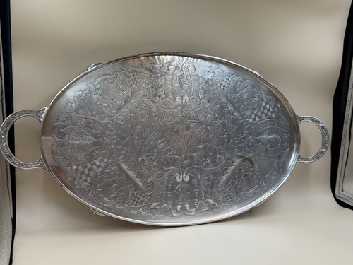 Vintage viners sheffield tray - vintage,