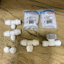 Job lot bundle of JG Speedfit 22mm Fittings, Tube supports ,Tees , Stop tap, End