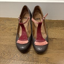 Solea Women’s Leather Shoes Size 39 Grey & Pink