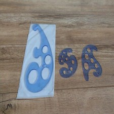 Vintage retro plastic Isometric ellipse French Curves templates late 90s.