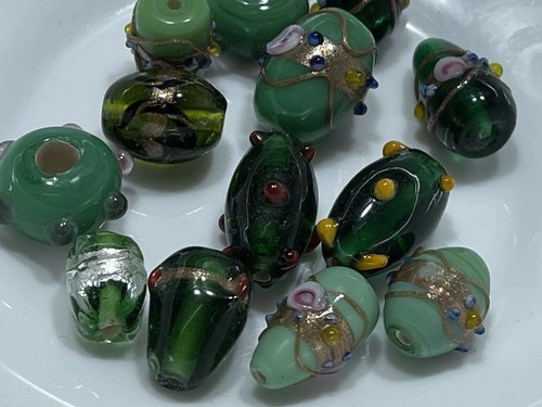 Large glass beads jewellery - large,