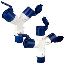 16 amp Plug Socket Splitter Mains Electric Hook Up 240V Motorhome Caravan Boat