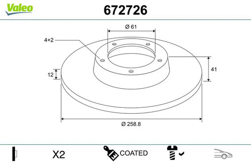 Brake disc front axle - brake,