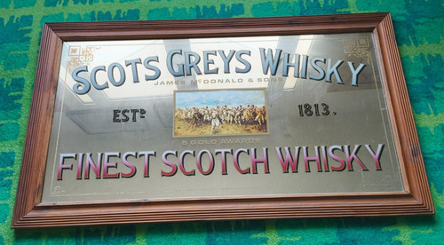 Large advertising mirror scots - advertising,