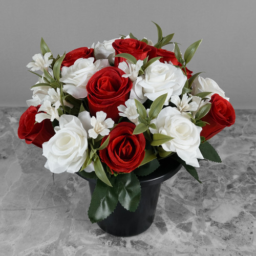 Artificial grave pot flowers - pot,