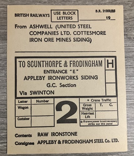 British railways wagon - railways, label