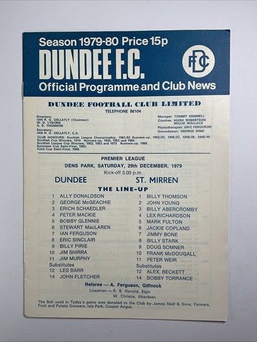 Dundee mirren 29th - dundee, v