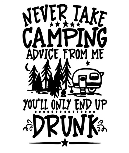 Camping advice vinyl sticker - camping,