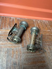 Antique Railroad Carriage Brass Candle Lamps Pair No Shade Vintage 1 lb 4.4 oz  
