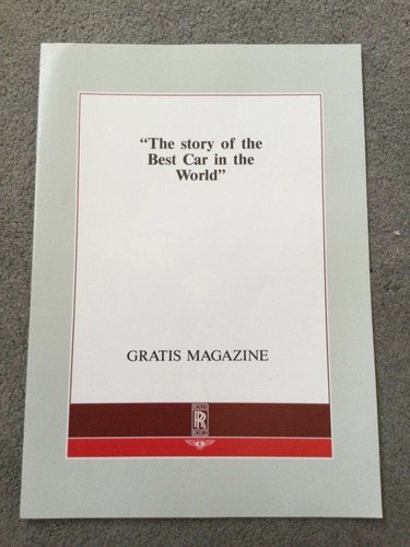 Rolls royce gratis magazine - royce,