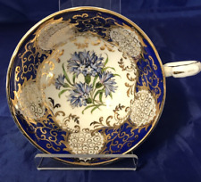 Paragon Blue and Gold with Cornflowers Tea Cup England Rare Free Postage