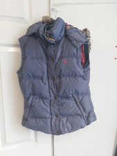 Jack Wills Size 8 Women's Purple Puffa Hooded Gilet