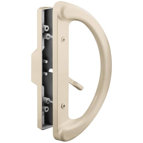 Tan sliding patio - sliding, handle