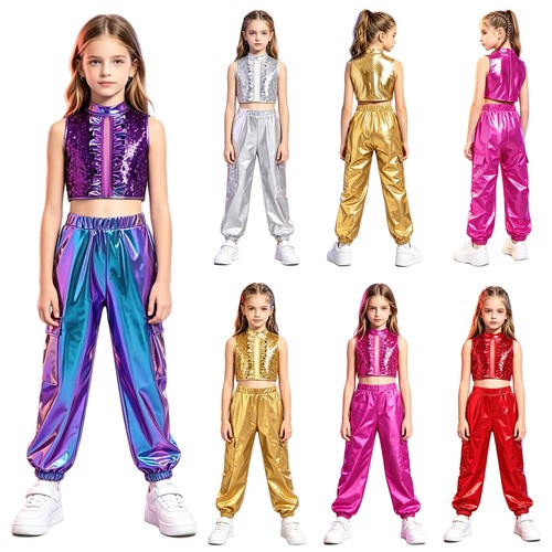 Girls outfit shiny pants - uk,