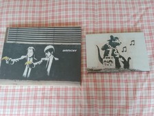 Two Banksy Canvas Pictures Wall Art (reprints)