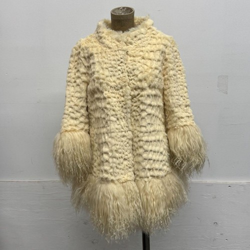 Vintage cream rabbit fur - fur, coat