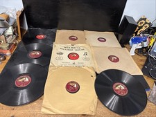 Vintage Group of 9 His Masters Voice 78 Vinyl Records Classical Opera And More