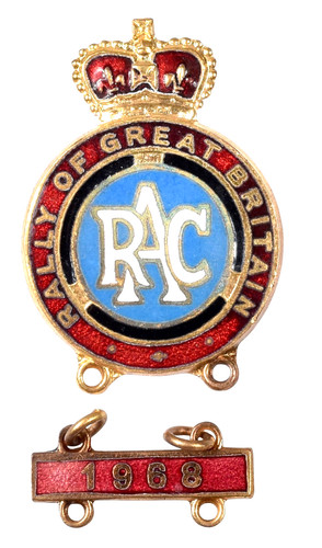 Vintage old rac motor car - old,