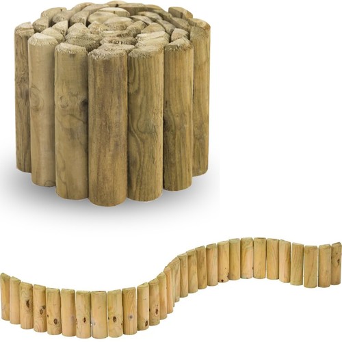Wooden garden border edging - wooden,
