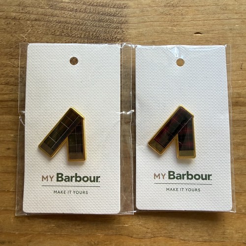 Barbour tartan scarf pin - 2x,