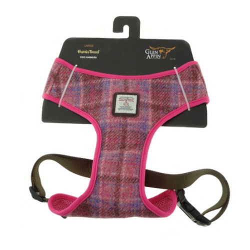 Pink check tartan - tartan, harris