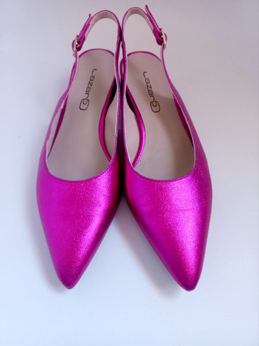 New zara metallic pink low - metallic,