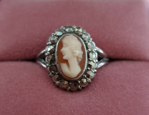 Vintage cameo dress ring - dress, in