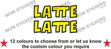 2 x Latte Stickers decals