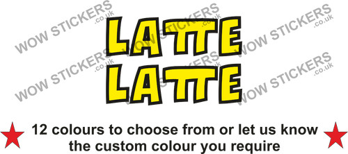 Latte stickers decals - 2,