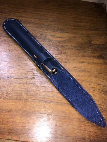 Blue leather handmade luxury