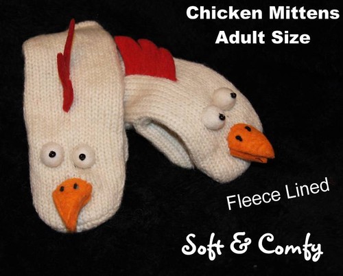 Delux chicken mittens rooster - delux,