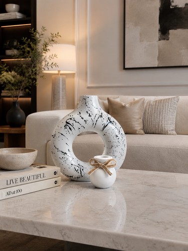 Modern abstract ceramic vase - abstract,