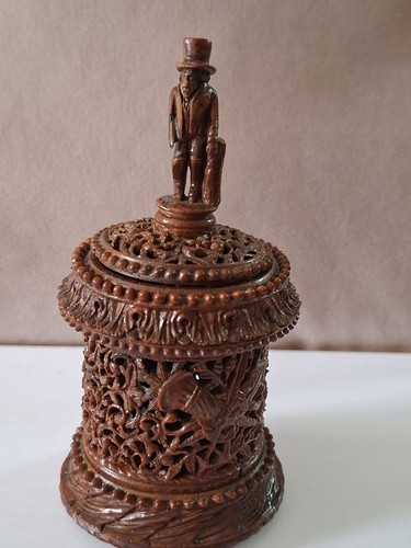 Coquilla nut antique carved - coquilla,
