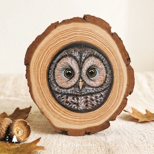 Original owl painting - original,