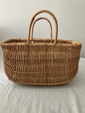 Wicker Shopping Basket with Carry Handles