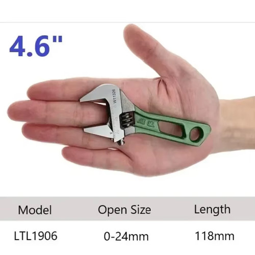 Adjustable wrench short - wrench, handle