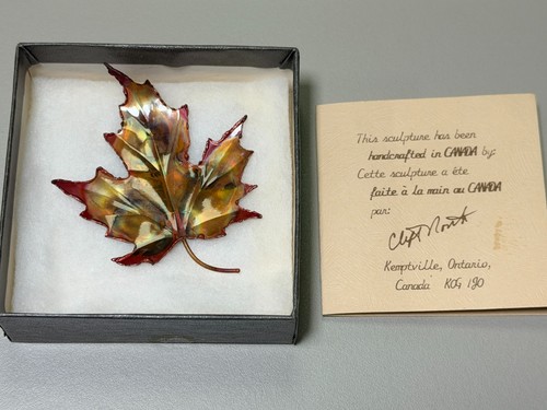 Vintage copper enamel maple - vintage,