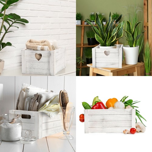 White grey wooden crates - white,
