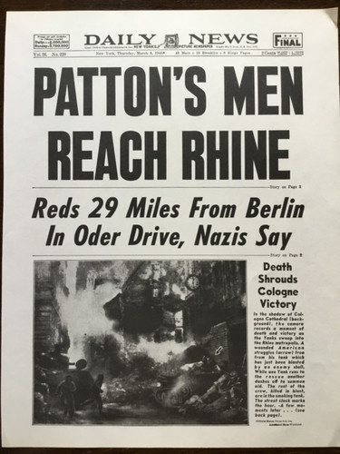 Ww2 1945 newspaper poster - newspaper/poster, 1