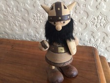 Vintage Wooden Viking Troll