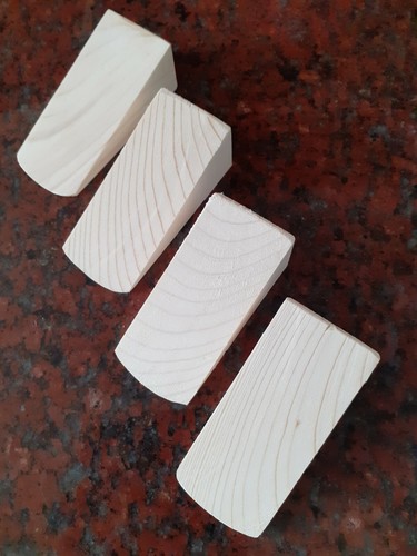 Set wooden door stop - of, 4