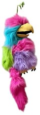 Parrot Hand Puppet Company Bird of Paradise Rainbow Large Glove Squeaker 27" Toy